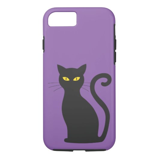 Cartoon Kat met gele ogen ogen Case-Mate iPhone Case (Achterkant)