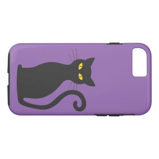 Cartoon Kat met gele ogen ogen Case-Mate iPhone Case (Achterkant (Horizontaal))