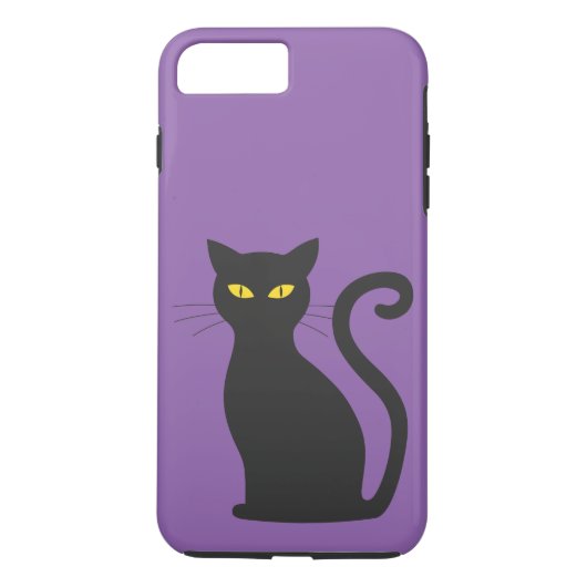 Cartoon Kat met gele ogen ogen Case-Mate iPhone Case (Achterkant)