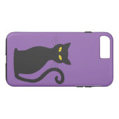 Cartoon Kat met gele ogen ogen Case-Mate iPhone Case (Achterkant (Horizontaal))
