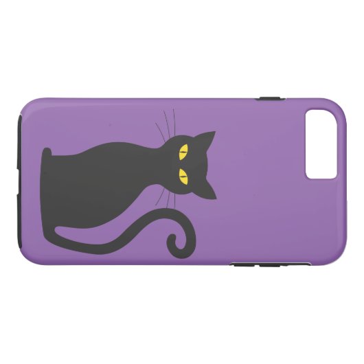Cartoon Kat met gele ogen ogen Case-Mate iPhone Case (Achterkant (Horizontaal))