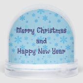 Cartoon kat met kerstmuts kerstsneeuw Wereldbol Sneeuwbol (Achterkant)