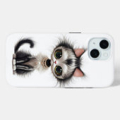 Cartoon kat met parel Ketting Case-Mate iPhone Case (Achterkant (horizontaal))