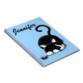 Cartoon Kat met speelgoed muis Notitieboek (Rechterzijde)