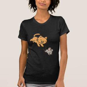 Cartoon Kat & Muis Speel, Leuk Dier T-shirt
