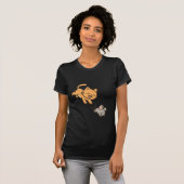 Cartoon Kat & Muis Speel, Leuk Dier T-shirt (Voorkant volledig)