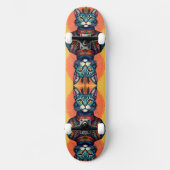Cartoon kat persoonlijk skateboard (Voorkant)