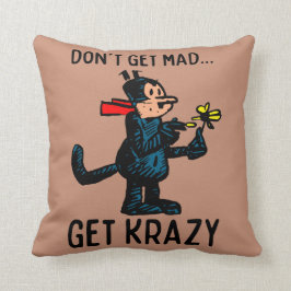 Cartoon Kat Retrostijl Sierkussen