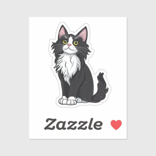 Cartoon kat sticker (Vel)