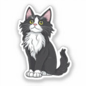 Cartoon kat sticker (Voorkant)