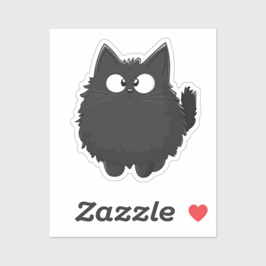 Cartoon kat sticker (Vel)