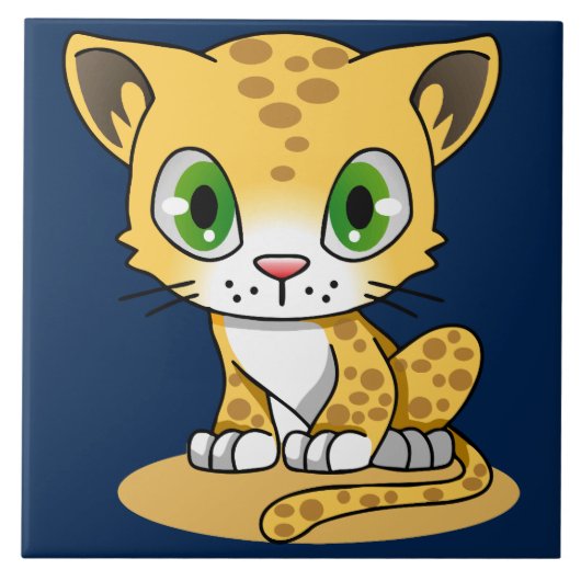 cartoon kat tegeltje (Voorkant)