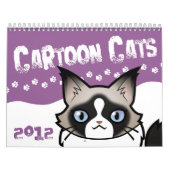 Cartoon Katten 2012 (ontwerp uw eigen!) Kalender (Hoes)