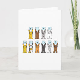 Cartoon katten blijven sterk stimuleren kaart