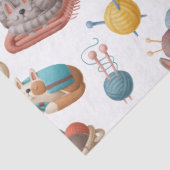 Cartoon katten en garens ontkoppelen tissuepapier (Detail)