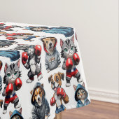 Cartoon katten en honden ontwerp tafelkleed (Voorbeeld)