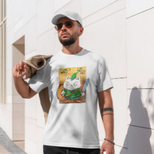 Cartoon katten in scooters t-shirt