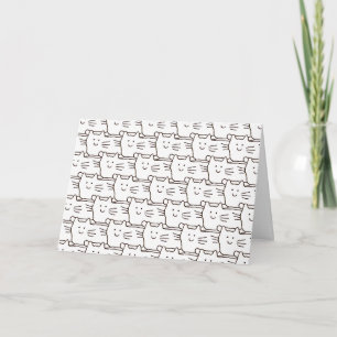 Cartoon katten Joyeux Anniversaire verjaardagskaar Kaart