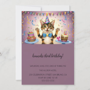 Cartoon Katten Kinder’ Gesponnen vogelfeest Kaart