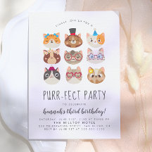 Cartoon Katten Kinder’ Gesponnen vogelfeest