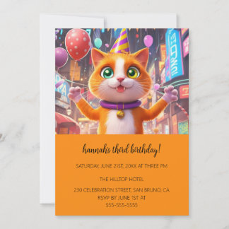 Cartoon Katten Kinder’ Gesponnen vogelfeest Kaart