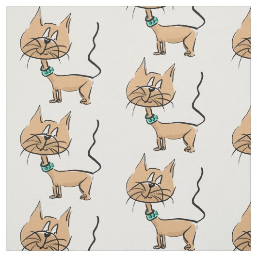 Cartoon katten stof (Swatch)