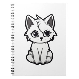 Cartoon kattenillustratie notitieboek