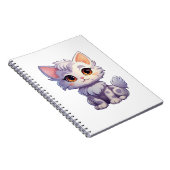 Cartoon kattenillustratie notitieboek (Rechterzijde)