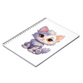Cartoon kattenillustratie notitieboek (Linkerzijde)
