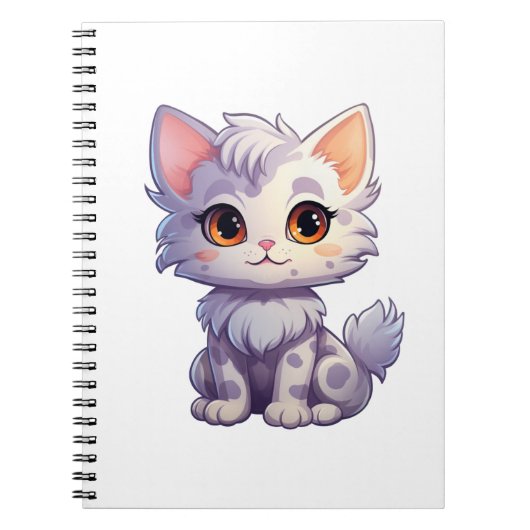 Cartoon kattenillustratie notitieboek (Voorkant)