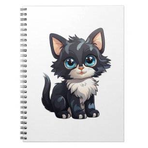 Cartoon kattenillustratie notitieboek