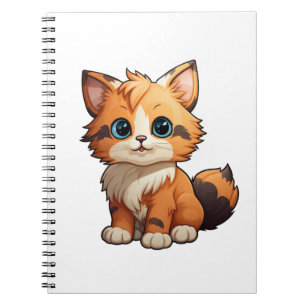 Cartoon kattenillustratie notitieboek
