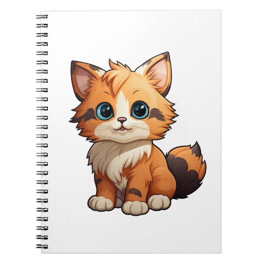 Cartoon kattenillustratie notitieboek (Voorkant)