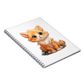 Cartoon kattenillustratie notitieboek (Rechterzijde)