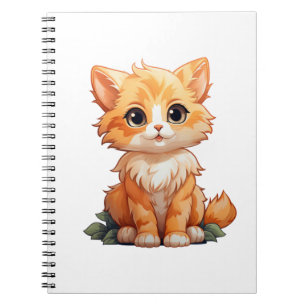 Cartoon kattenillustratie notitieboek