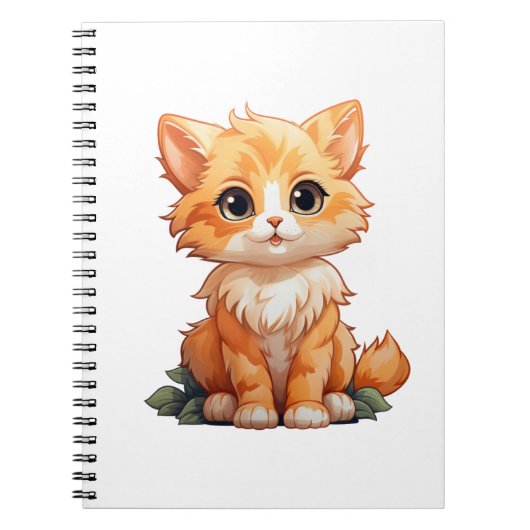 Cartoon kattenillustratie notitieboek (Voorkant)