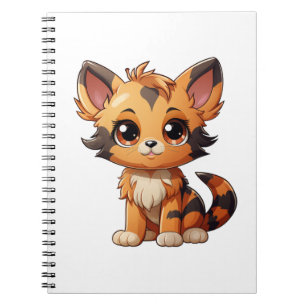 Cartoon kattenillustratie notitieboek