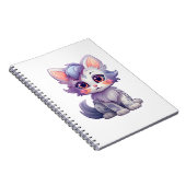 Cartoon kattenillustratie notitieboek (Rechterzijde)