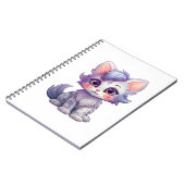 Cartoon kattenillustratie notitieboek (Linkerzijde)
