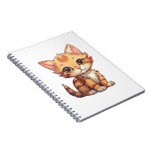 Cartoon kattenillustratie notitieboek (Rechterzijde)