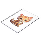 Cartoon kattenillustratie notitieboek (Linkerzijde)