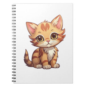Cartoon kattenillustratie notitieboek