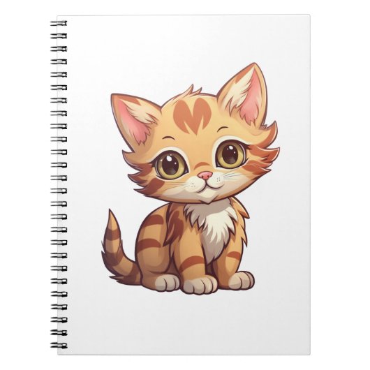 Cartoon kattenillustratie notitieboek (Voorkant)