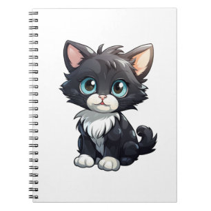 Cartoon kattenillustratie notitieboek