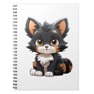 Cartoon kattenillustratie notitieboek