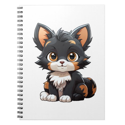Cartoon kattenillustratie notitieboek (Voorkant)