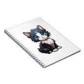 Cartoon kattenillustratie notitieboek (Rechterzijde)