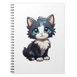 Cartoon kattenillustratie notitieboek