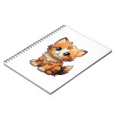 Cartoon kattenillustratie notitieboek (Linkerzijde)