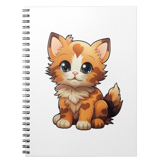 Cartoon kattenillustratie notitieboek (Voorkant)